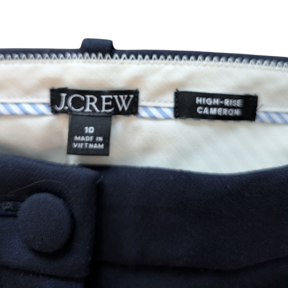 J. Crew High Rise Cameron Pant In Four Season Stretch Navy Blue NWT - Picture 3 of 16